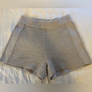 Knit Beige Shorts